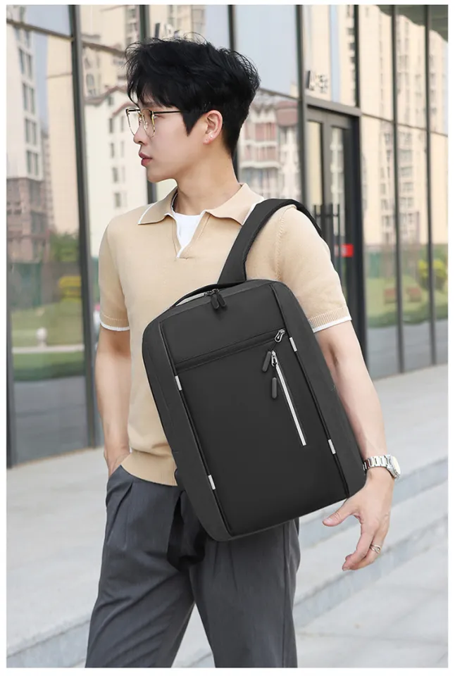 Cross-border new three-piece backpack USB rechargeable business computer bag men's multi-functional student large capacity school bag