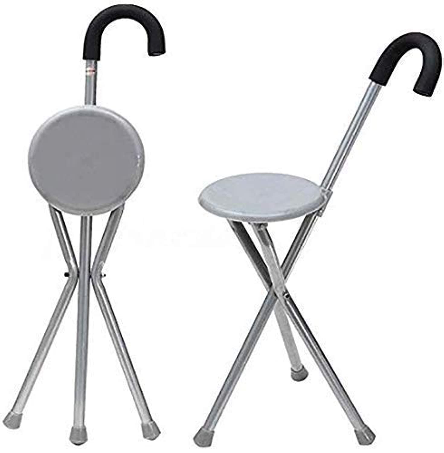 Walking Stick Chair Aluminum Walkers For Elderly Folding Elderly Walker Cane With Seat Walking Stick Old People 2 in 1 Walk/Sit