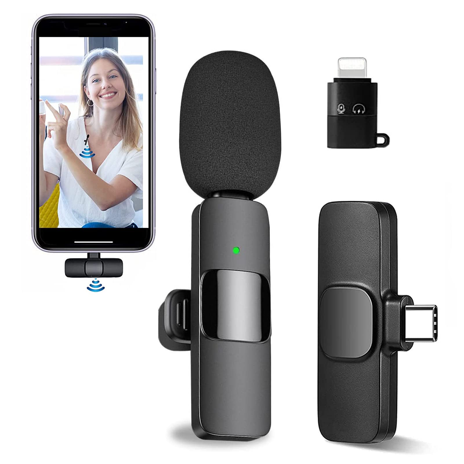 K8 Wireless (typc) Lavalier Microphone - Noise Cancelling for Professional Use