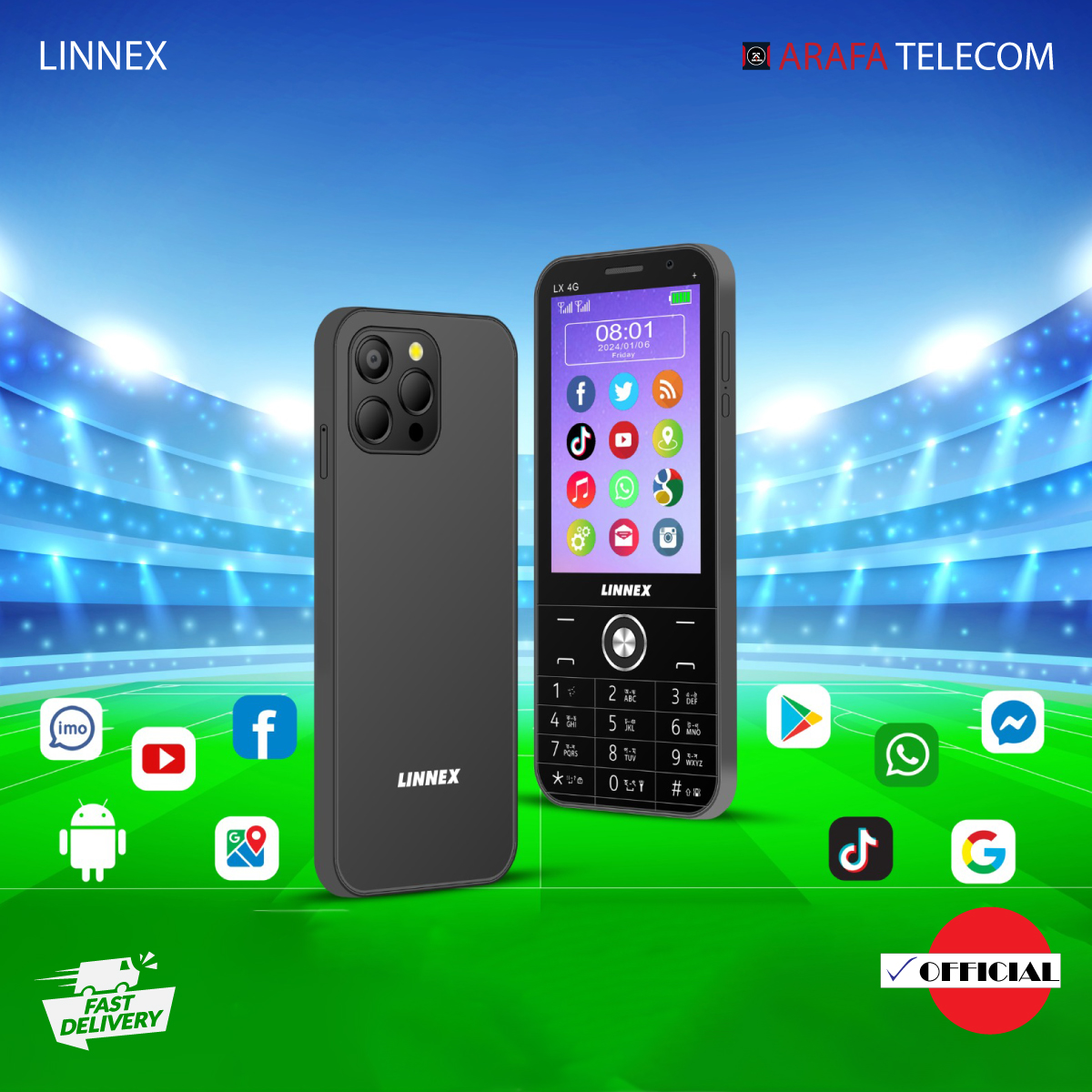 Linnex LX 4G Android 3.5" (3/32GB) Touch Smart Feature Phone