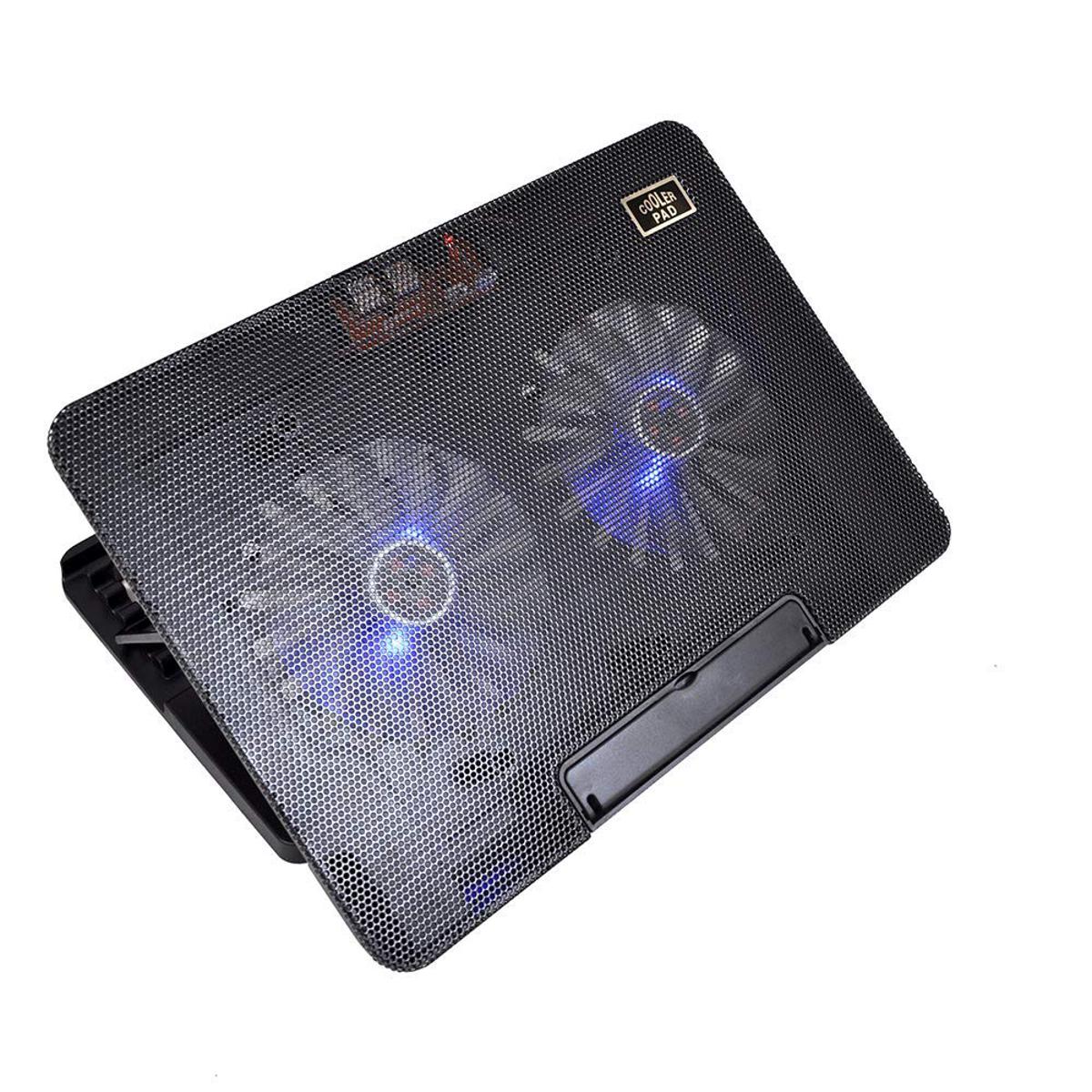 TCLP-99/N-99 Height Adjustable Foldable USB Plastic Double Fans Laptop Cooler Cooling Pad Stand Nice Tech