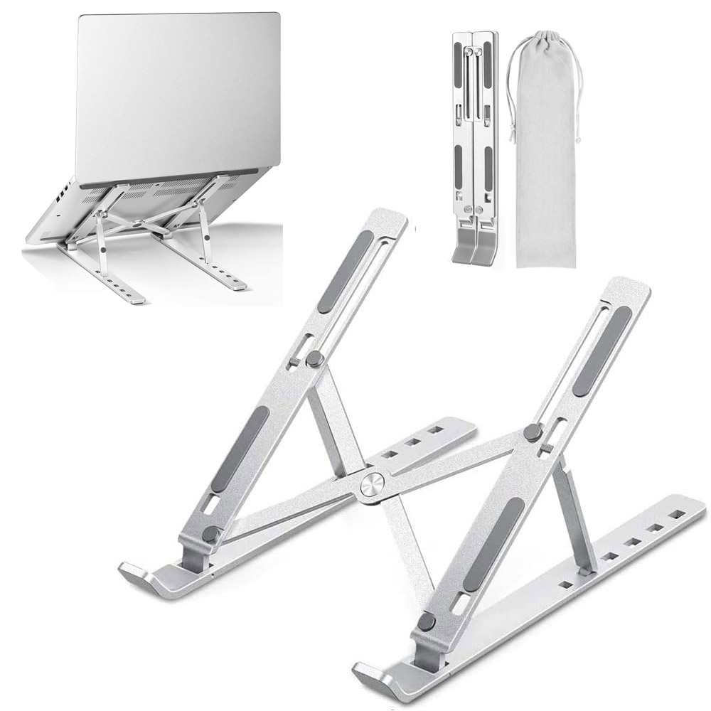 Creative Folding Laptop Stand – Premium Aluminum Alloy Bracket for 10-17 Inch Tablets & Laptops