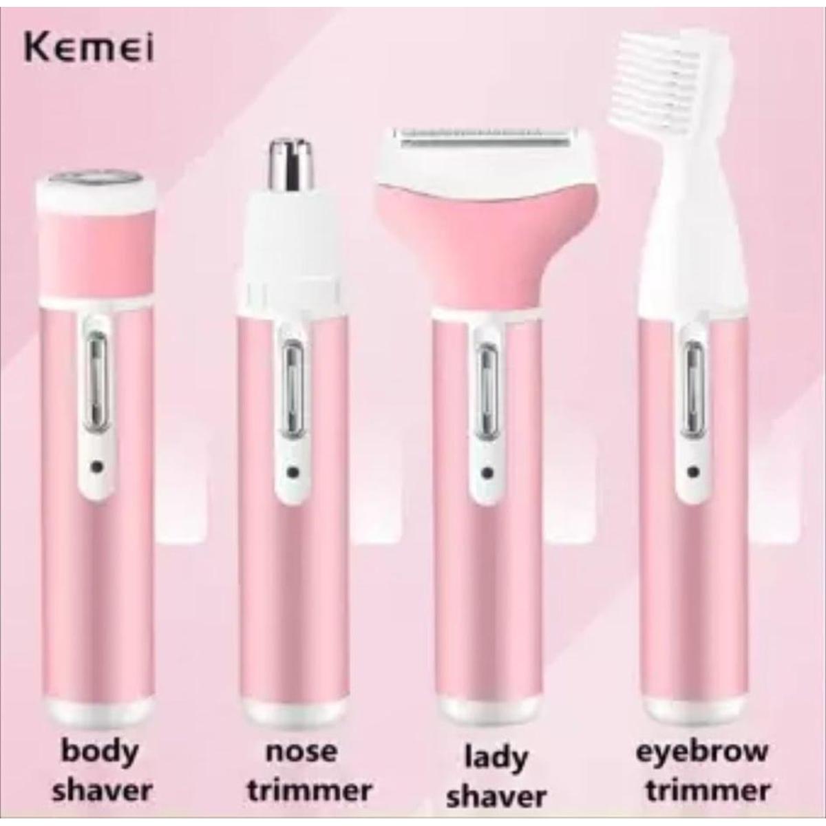 Kemei _Km-3024 Multifunctional 4 In 1 Rechargeable Woman Body Shaver Eyebrow Nose Trimmer Set - Trimmer - Trimmer - Trimmer