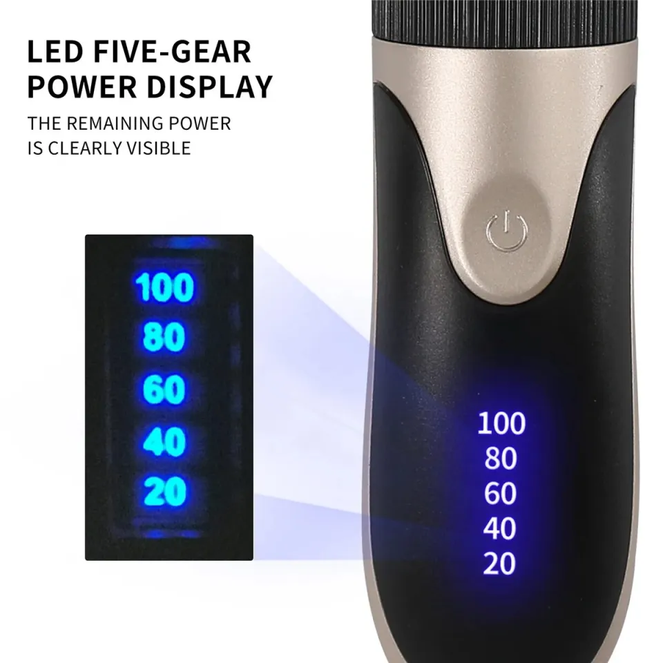 Professional Hair Clipper Men's Barber Beard Trimmer Rechargeable Hair Cutting Machine Ceramic Blade Low Noise Adult Kid Haircut