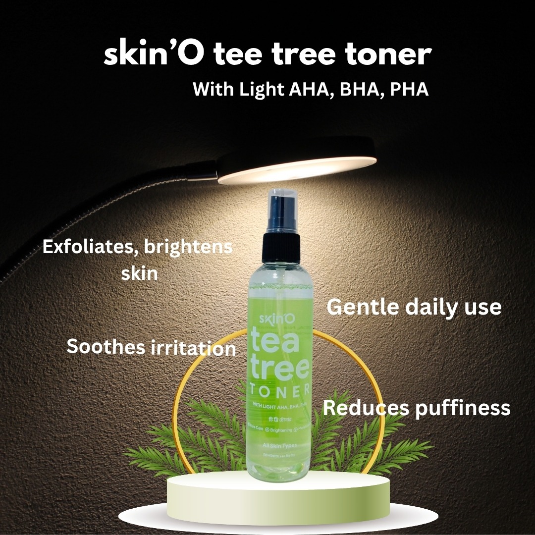 skin'O Tea Tree Toner With (Light AHA,BHA,PHA) - 120ml to all skin type