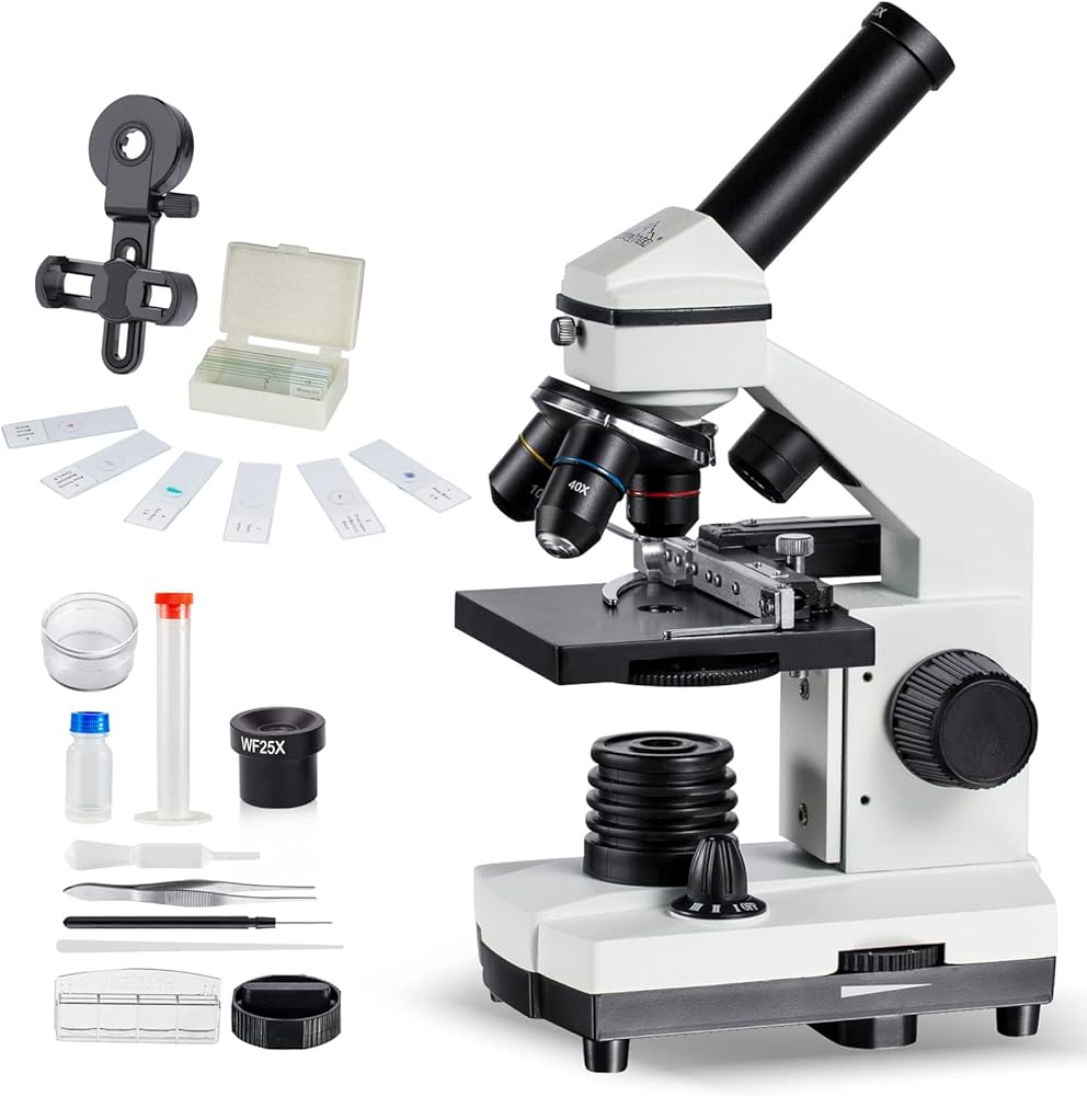 Professional Monocular Biological Compound Microscope 25X-675X Magnification L101