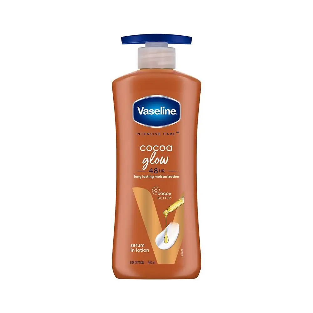 Vaseline Cocoa Glow Serum In Lotion, 400 ml | 100% Pure Cocoa & Shea Butter