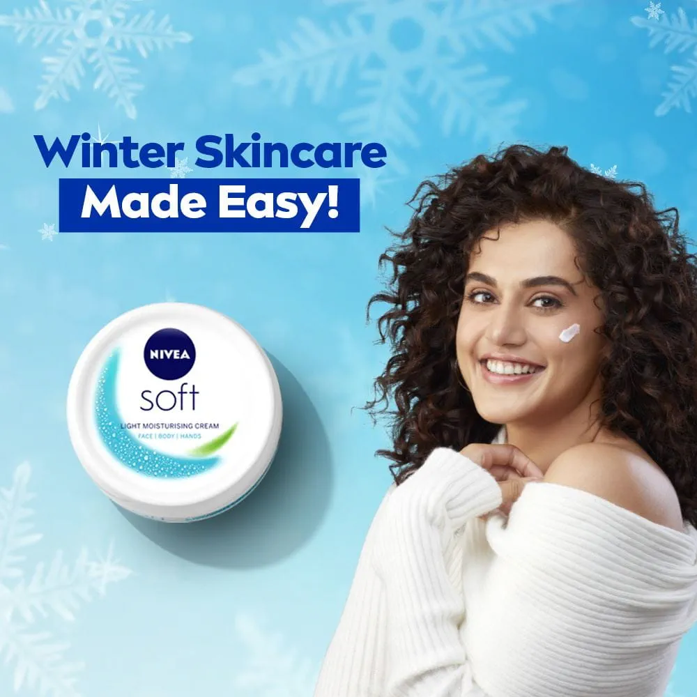 International Product NIVEA Soft All-Purpose Moisturizing Cream, Face, Hand and Body Cream, 200 mL