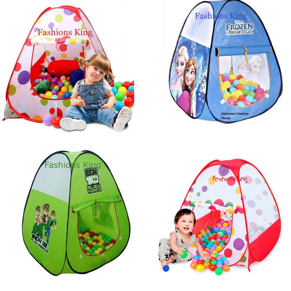 Baby Tent Play House for Kids with 50 Pieces