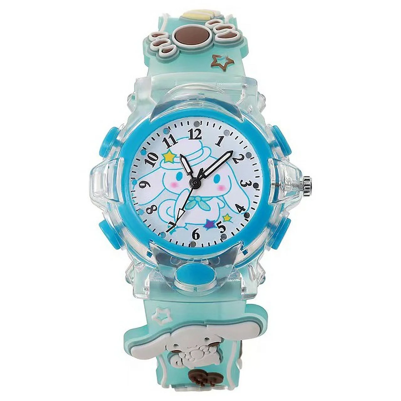 Kawaii Sanrio Watch Cinnamoroll Melody Children LED Luminous Watch Kuromi Hello Kitty Student Wrist Watch Kids Birthday Gift Toy