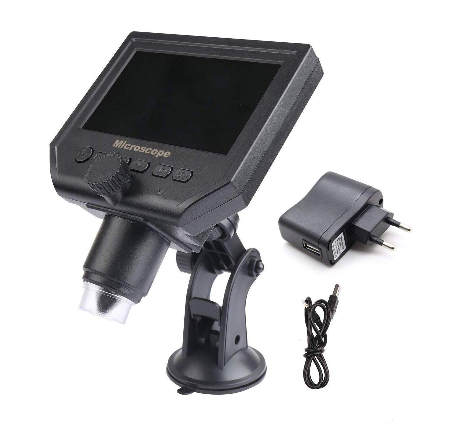 G600 600X 3.6MP Digital Micro-scope Electronic Video Micro-scope 4.3inch HD LCD Phone Repair Mag-nifier with Metal Stand Optics Accessories