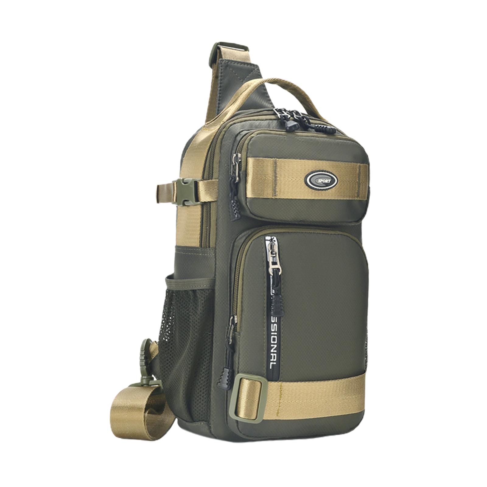 Riding backpack for men, men's chest bag, casual men's single shoulder bag, lightweight and large-capacity crossbody bag