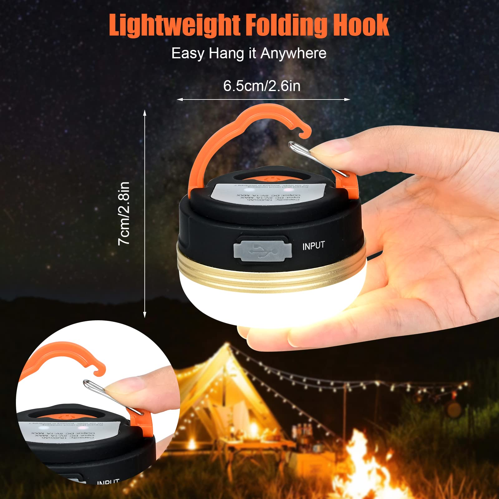 10W High Power Camping Lantern Tents Lamp aaa battery power Portable Camping Lights Outdoor Hiking Night Hanging Lamp