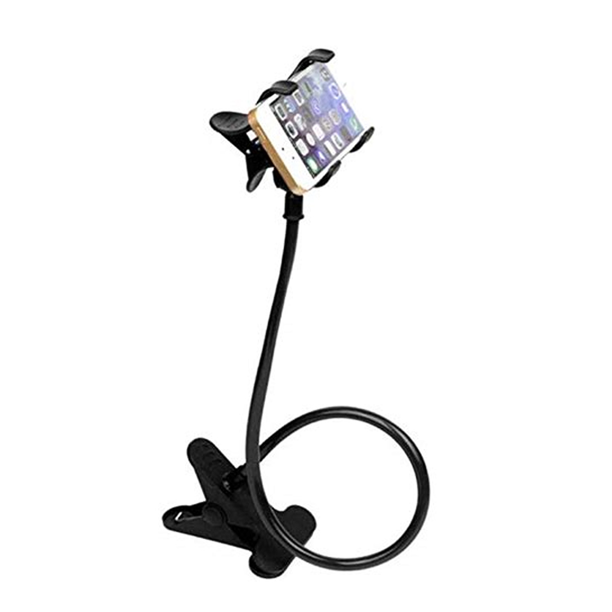 Universal Flexible Phone Holder Stand – Trendy Black Mobile Mount