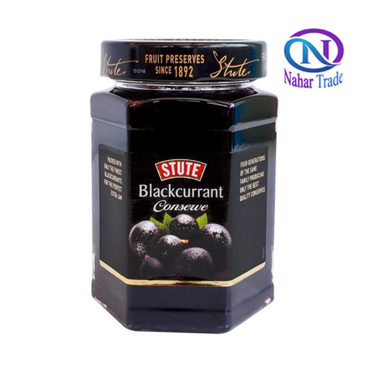 Stute Jam Blackcurrant Conserve - 340g