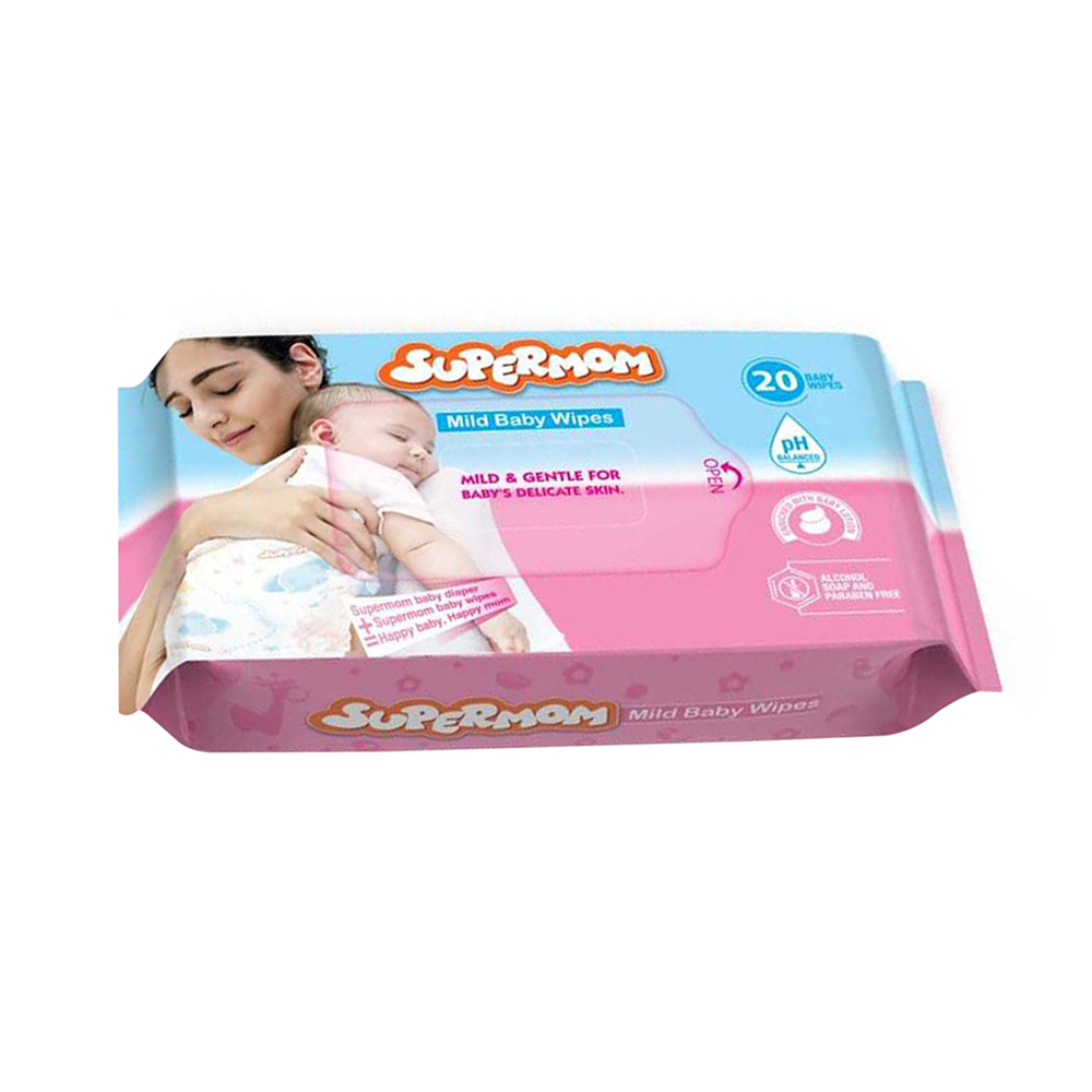 Supermom Mild Baby Wipes - 20 wipes