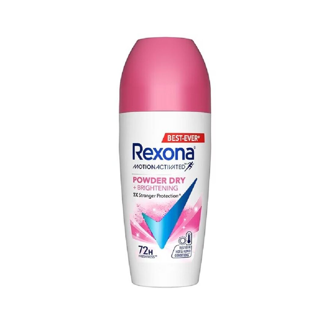 Rexona Men Motion Activated Powder Dry + Brightening 72h 3x Stronger Protection Roll-On-45ml