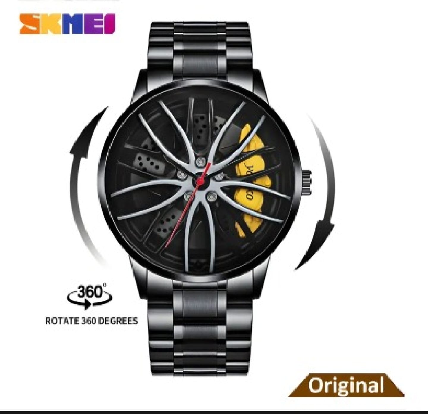 Fashion SKMEI 1787 Creative Cool Black Watch Cutout Concept Dial Metal Style Waterproof Sports Watch For Men
