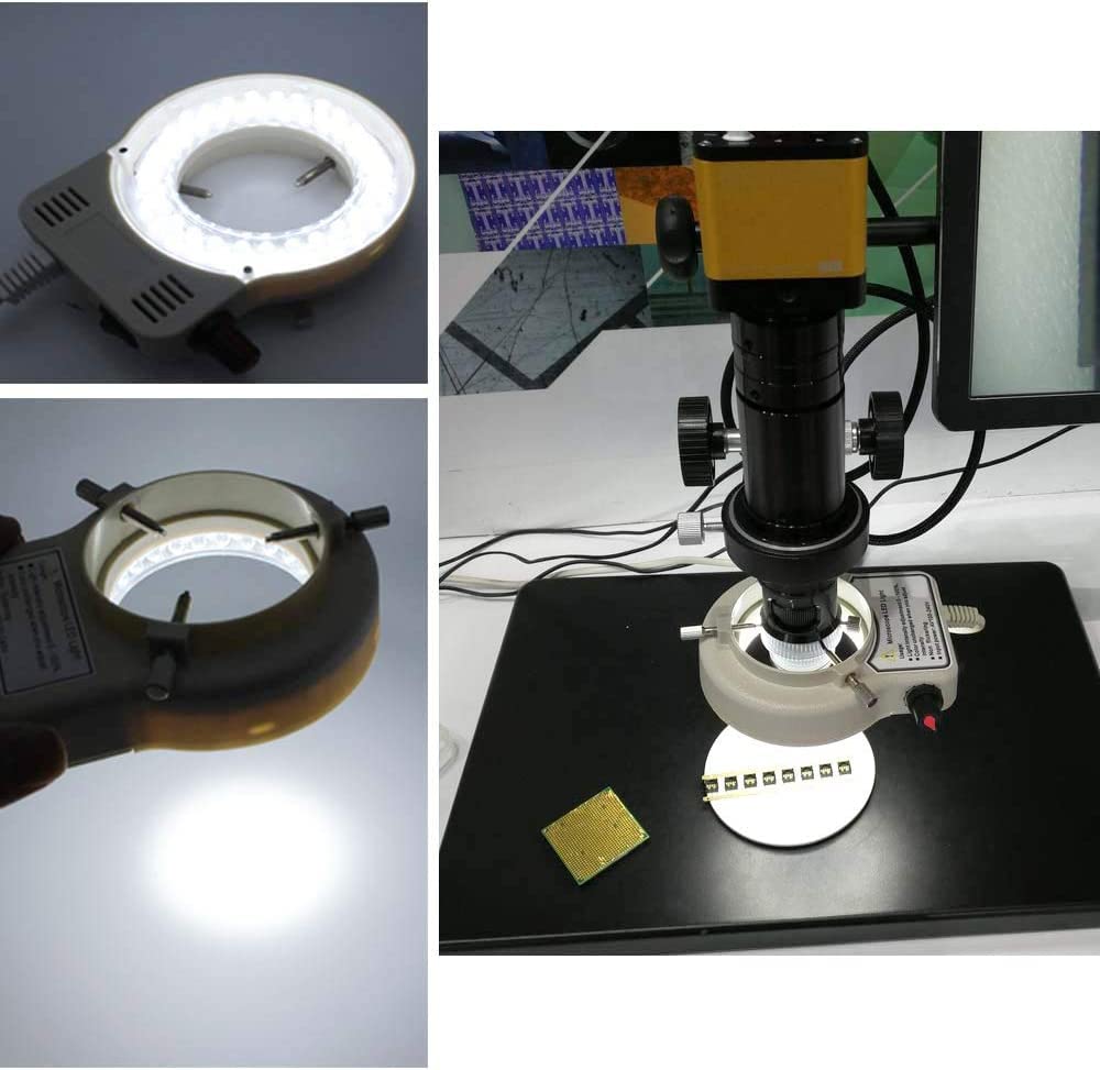 Microscope LED Ring Light Illuminator Lamp For Microscope Circle Light Industrial Microscope Camera Light source EU Plug