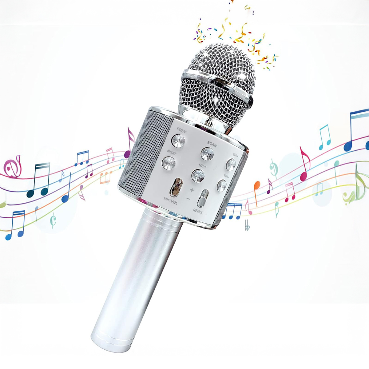 Wireless Bluetooth mouth Speaker Stand Radio Microphone Studio Recording Studio 858+ USB