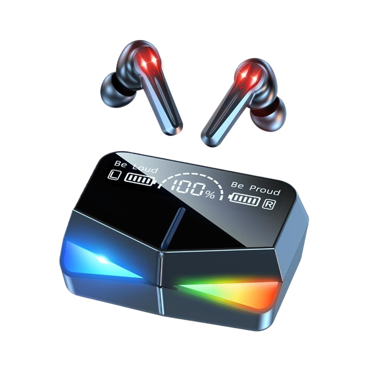 M28 TWS Bluetooth 5.3 Gaming Earbuds – Dual Mode Wireless Sports Headset with LED Display & Smart Touch Controls