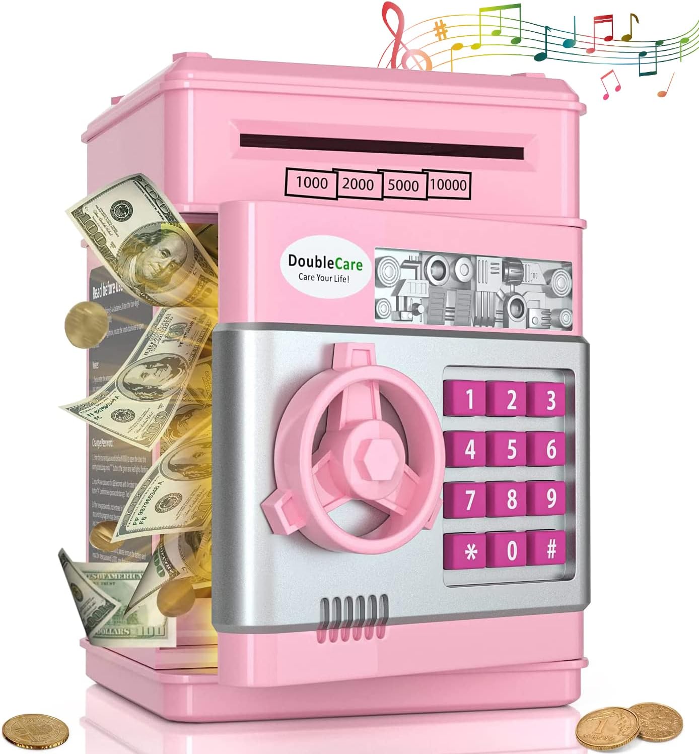 Mini piggy bank safe kawaii