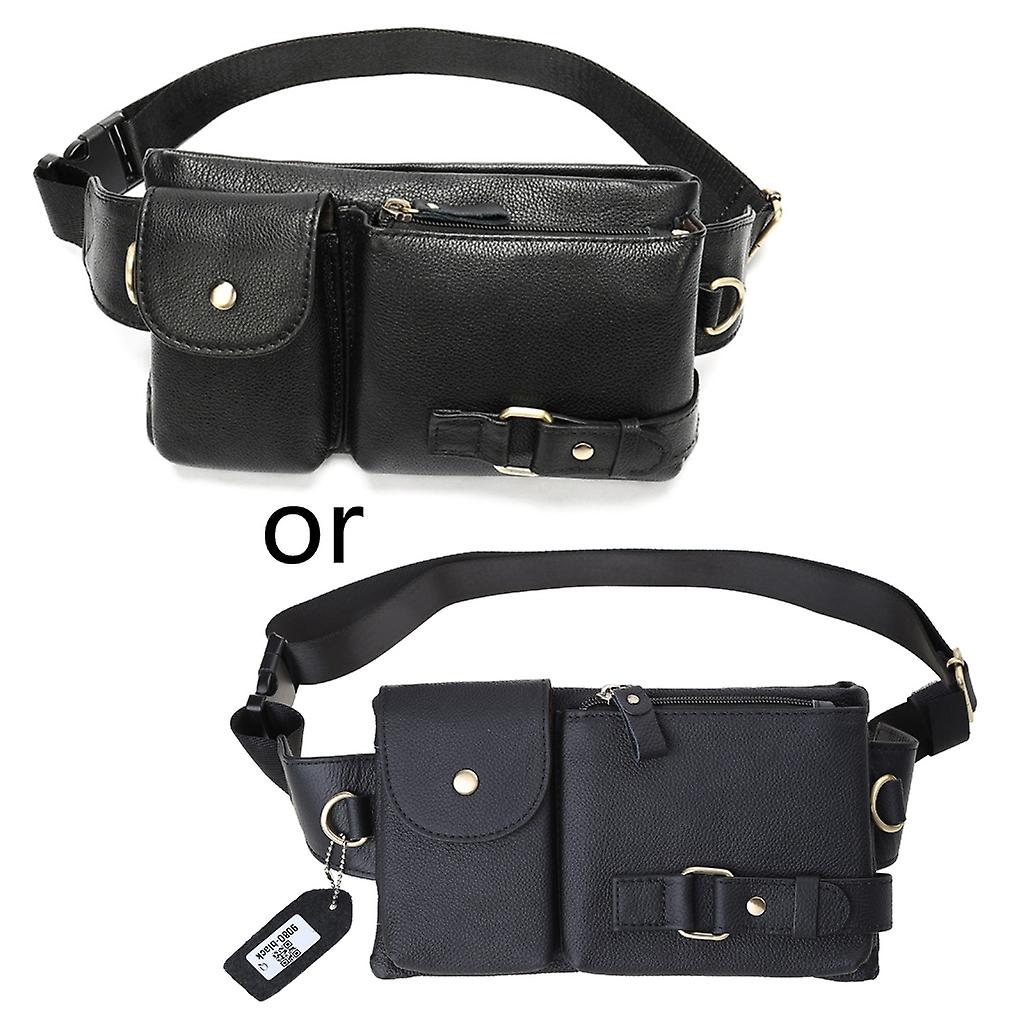 New Style Men's Waist Bag PU Leather Bag Crossbody Chest Bag for Men