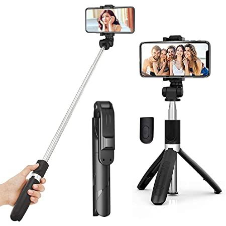 XT-02 S03/R1 Bluetooth Wireless Remote Selfie Stick Holder Extendable Foldable Handheld Monopod Selfie Stick with Tripod Stand