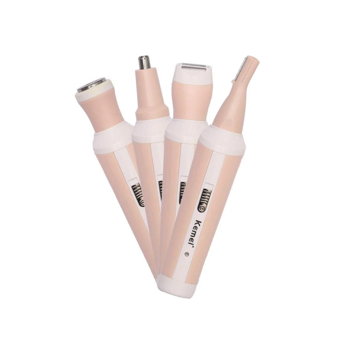 Kemei _Km-3024 Multifunctional 4 In 1 Rechargeable Woman Body Shaver Eyebrow Nose Trimmer Set - Trimmer - Trimmer - Trimmer