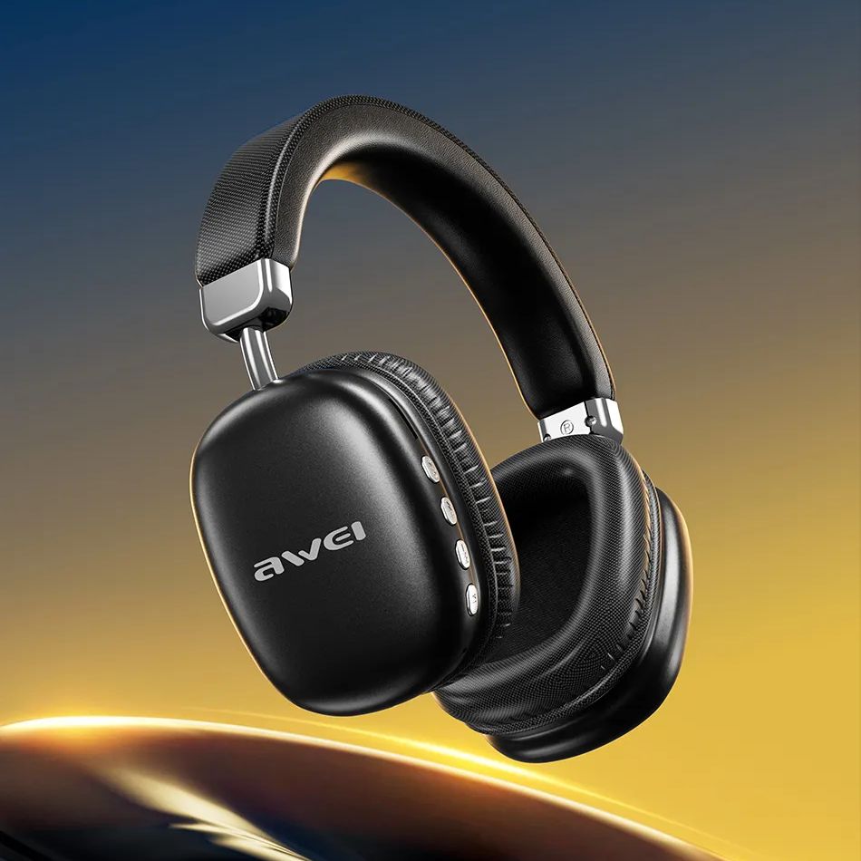Awei AT7 Headphone 70 hours Play Time Bluetooth 5.4 Wireless Over The Ear Budget Headphones