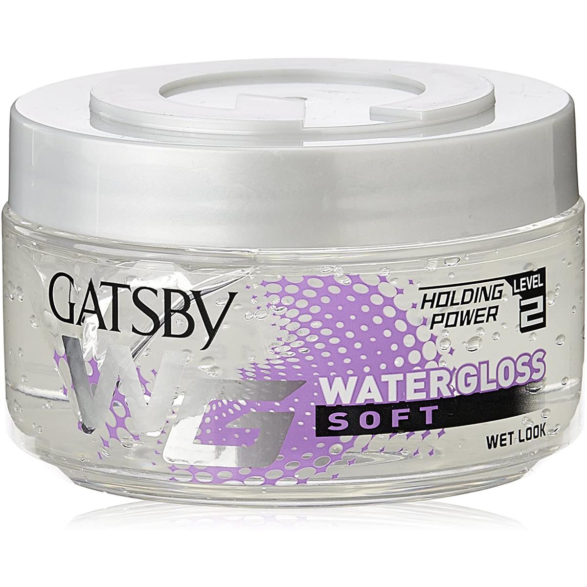 Gatsby Water Gloss - Soft, Wet Look Hair Gel, Shine Effect, Non Sticky, Easy Wash Off, Holding Level 2 - 30gm