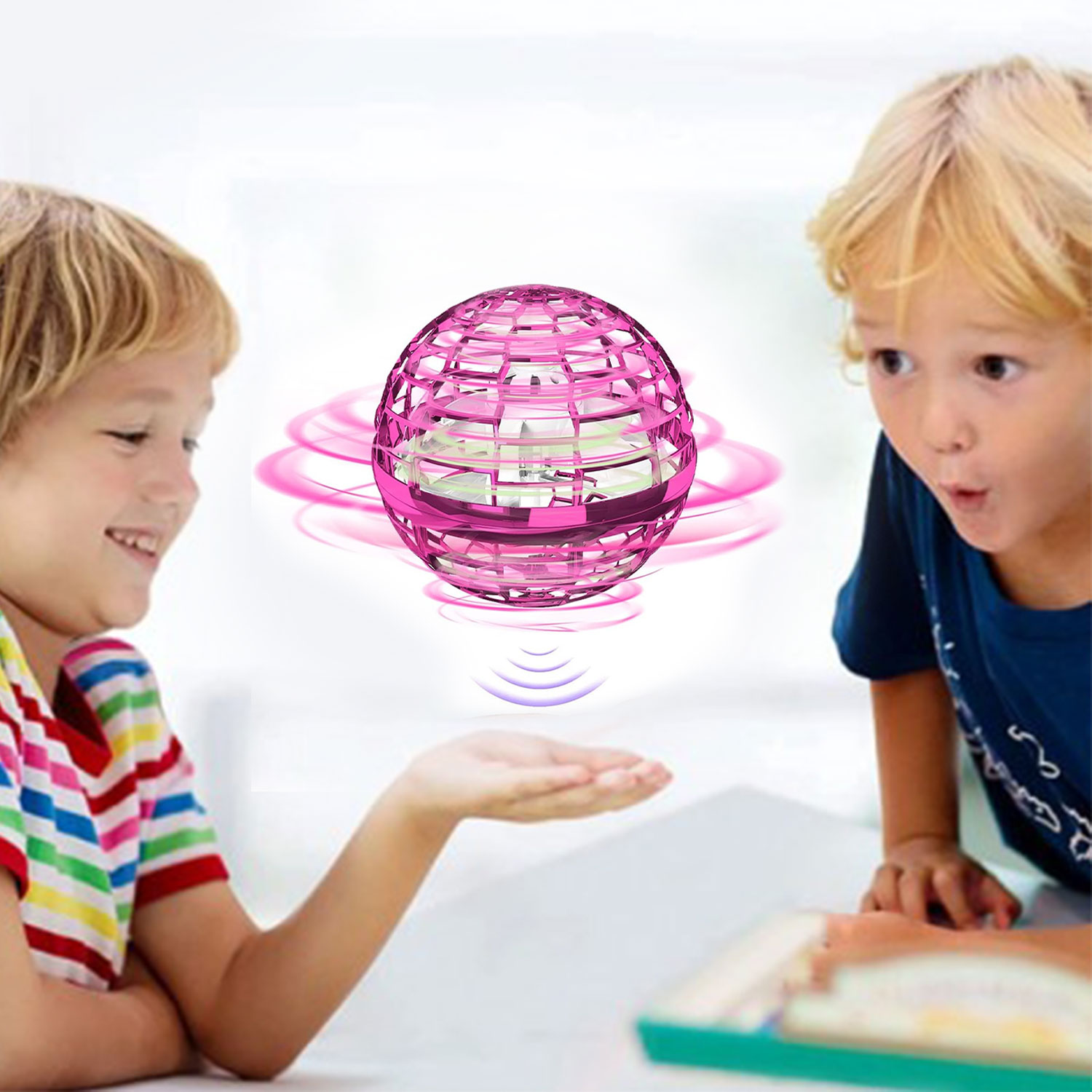 Flying Magic Ball Toys Led Magic Hand Controlled Spinner 360° Rotating Toy