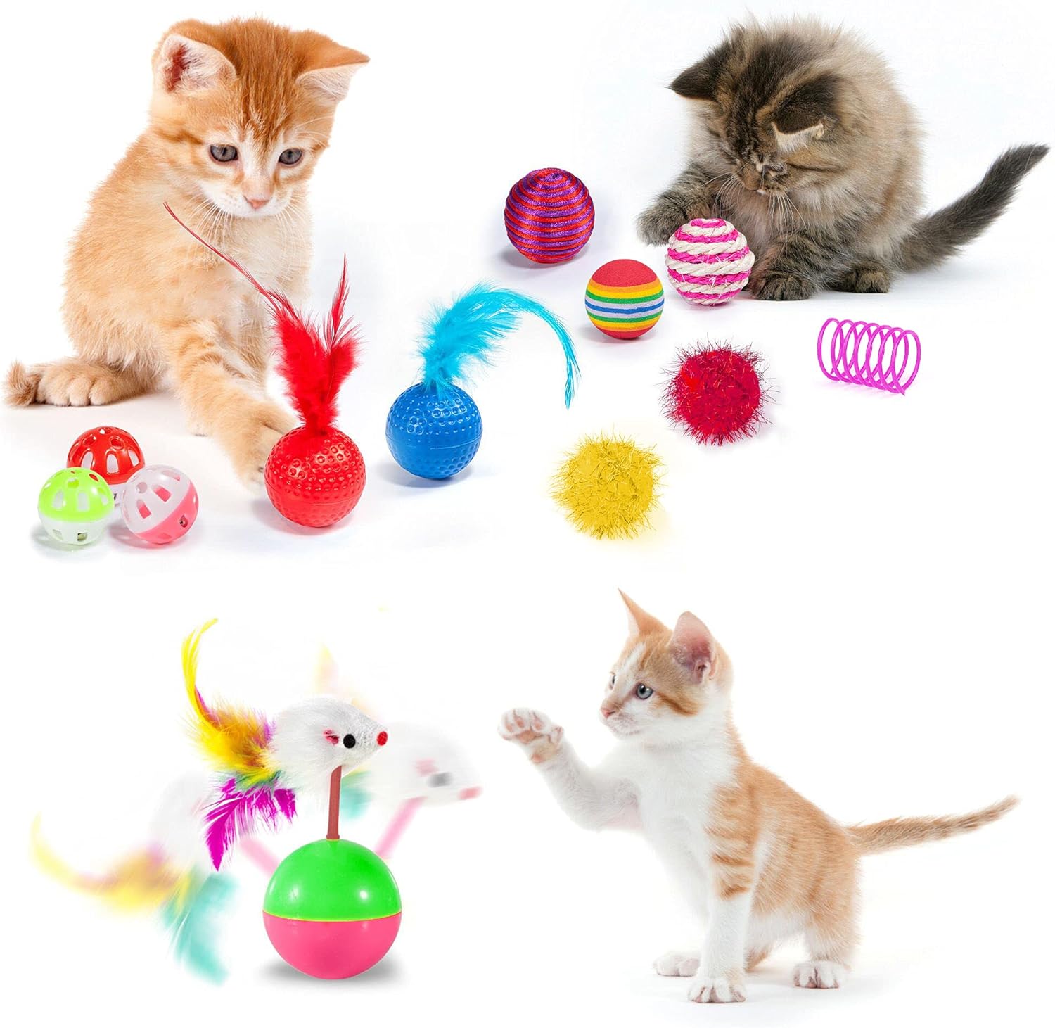 Colorful Golf Interactive Ball with feature Cat Toy 1pcs