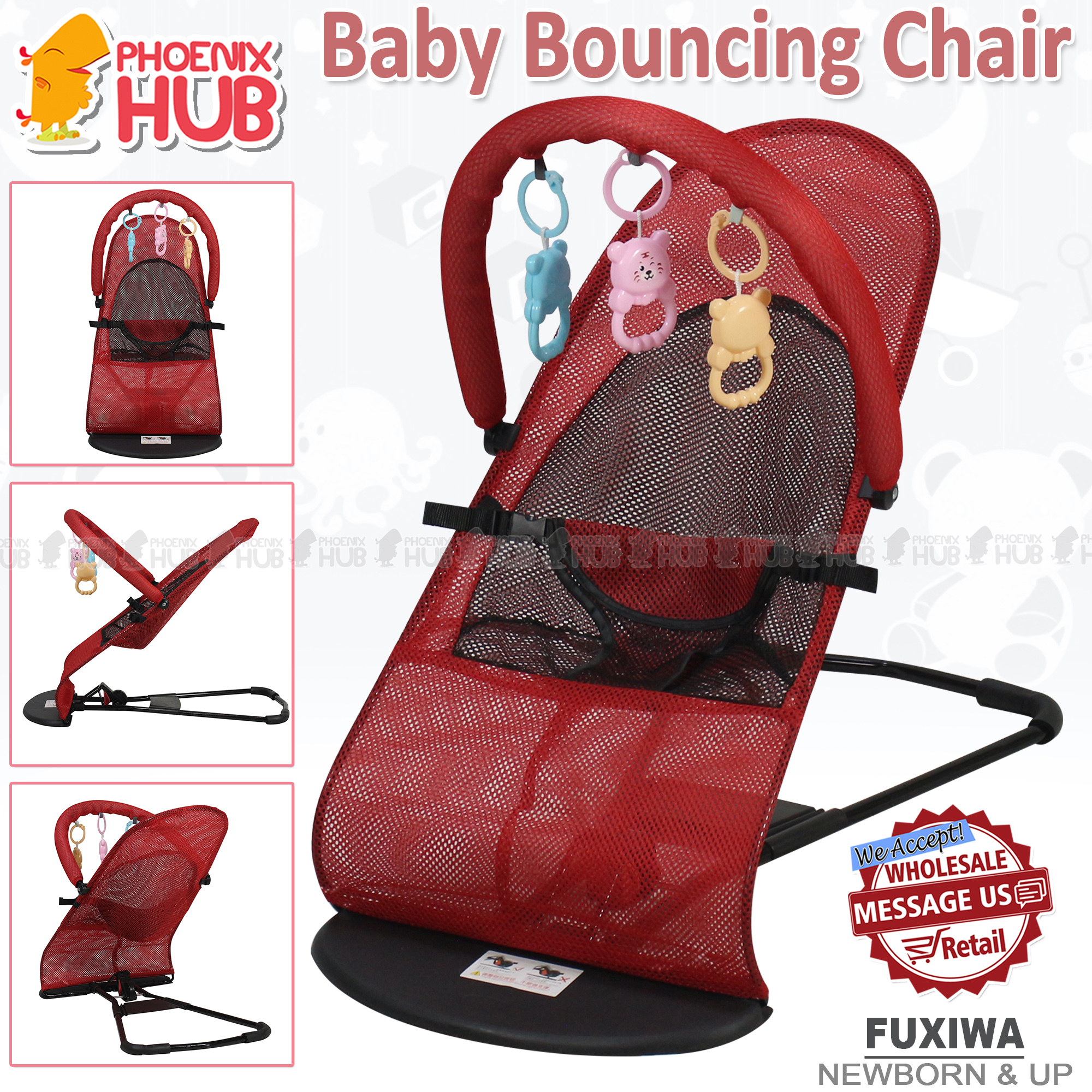 【Hot New Release】 Rack For Baby Bouncer Stroller Arch For Baby Car Seat Baby-Safe Wooden Pillar Rack Baby Bouncer Accessory ZHIXING