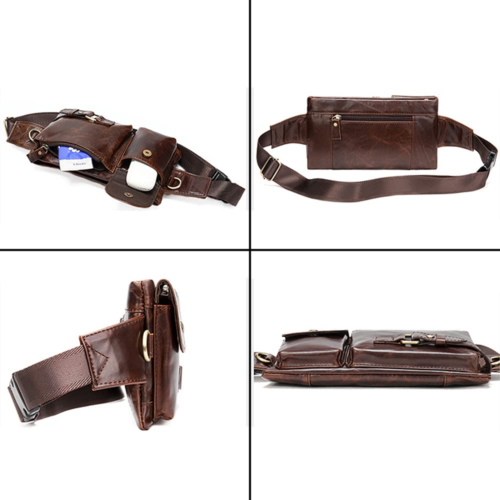 New Style Men's Waist Bag PU Leather Bag Crossbody Chest Bag for Men