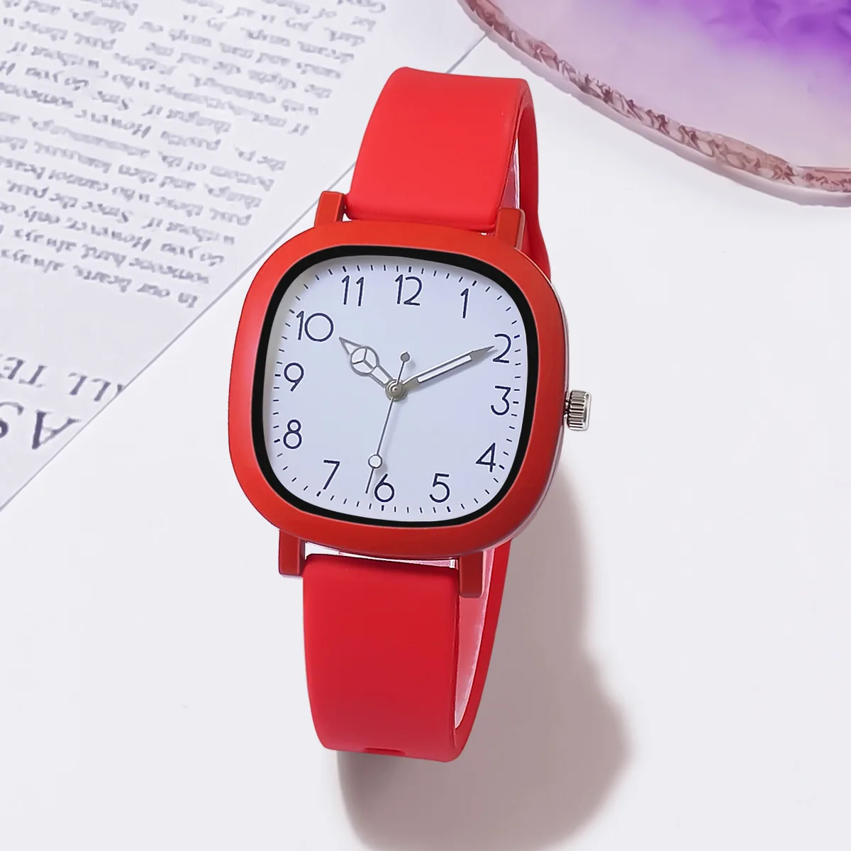 New Fashion Colorful Silicone Strap Student Sports Watch Round Dial Simple - Watch Women Watch -মহিলাদের ঘড়ি