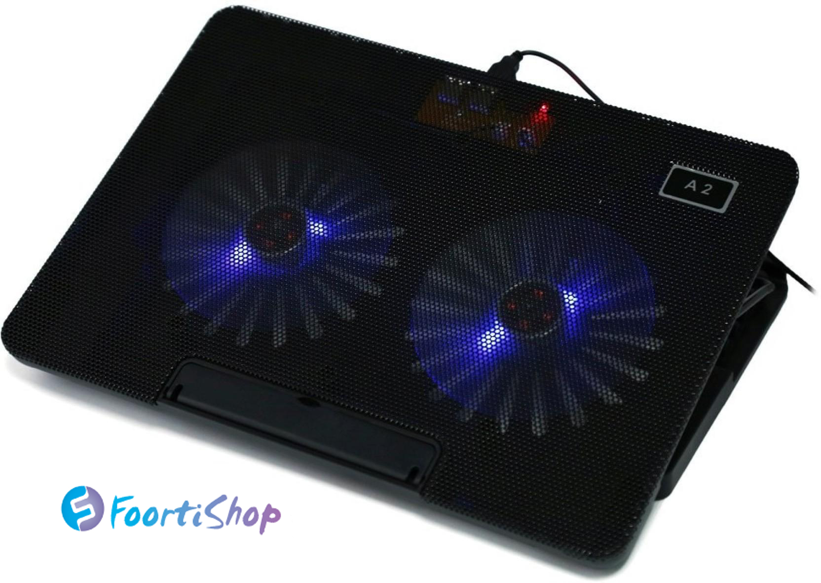 TCLP-99/N-99 Height Adjustable Foldable USB Plastic Double Fans Laptop Cooler Cooling Pad Stand Nice Tech