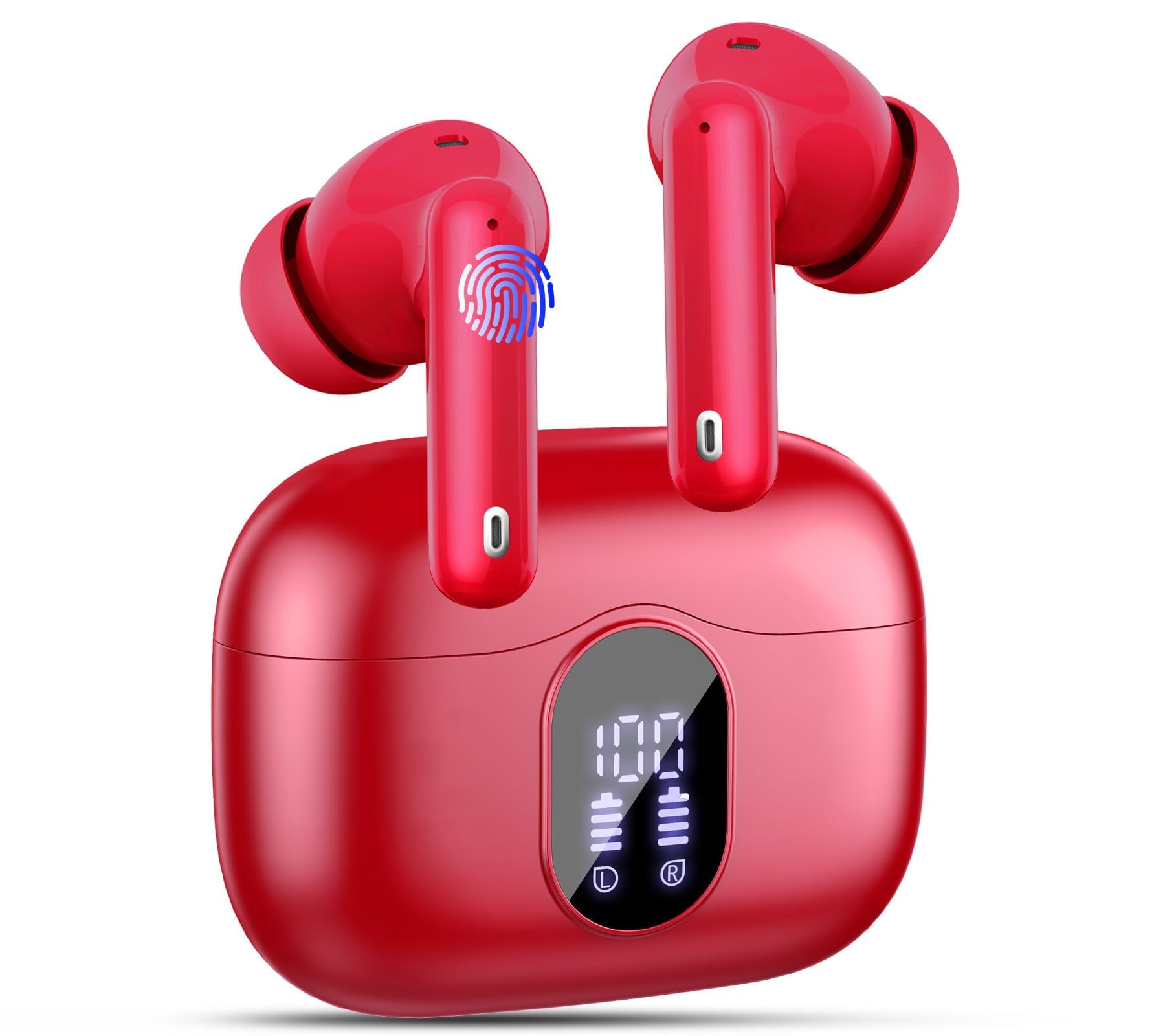 S510 TWS Wireless Bluetooth Earbuds 5.3 LED Display, Touch Control, Stereo Sound, Long Battery, Noise Reduction Headphones for Android & iPhone