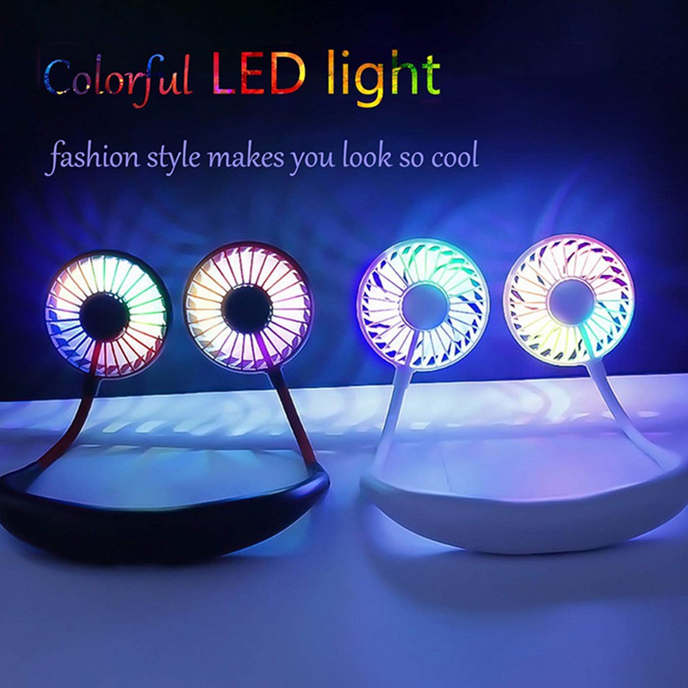 Neck Fan for Kitchen Folding Handheld Fan Wearable Portable Neckband Mini Fan USB Chargeable