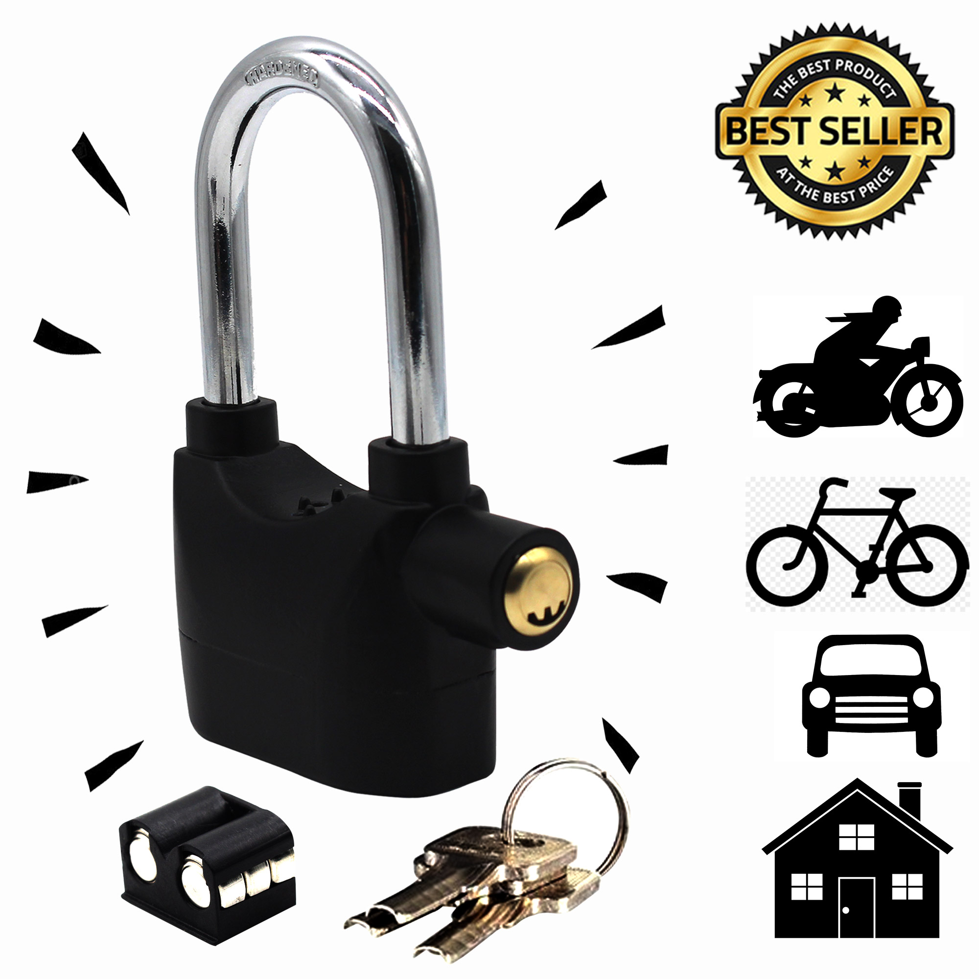 BIG SIZE Security Alarm Lock for Bike and Door