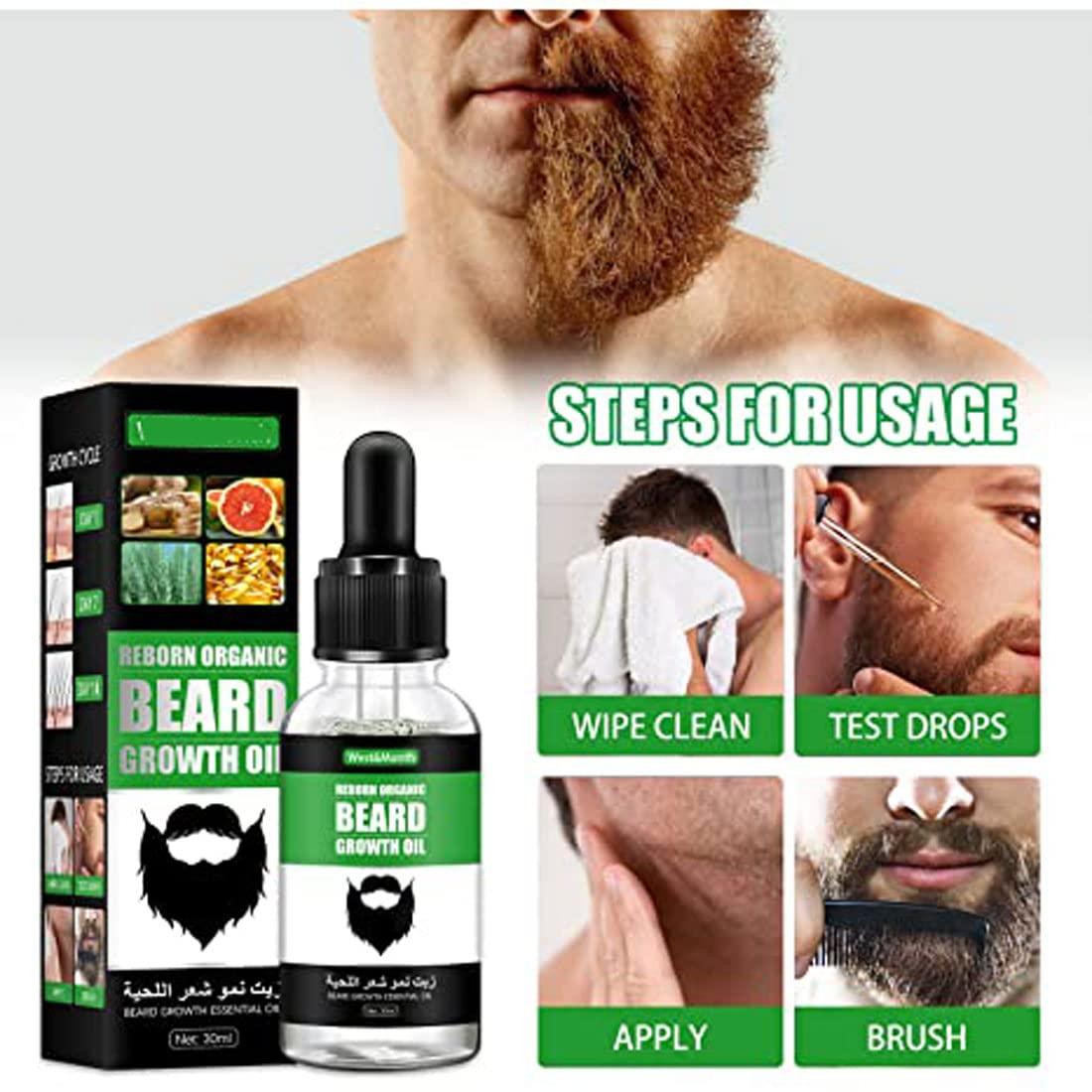 Natural Organic Beard Growth Oil for Men - 30ml