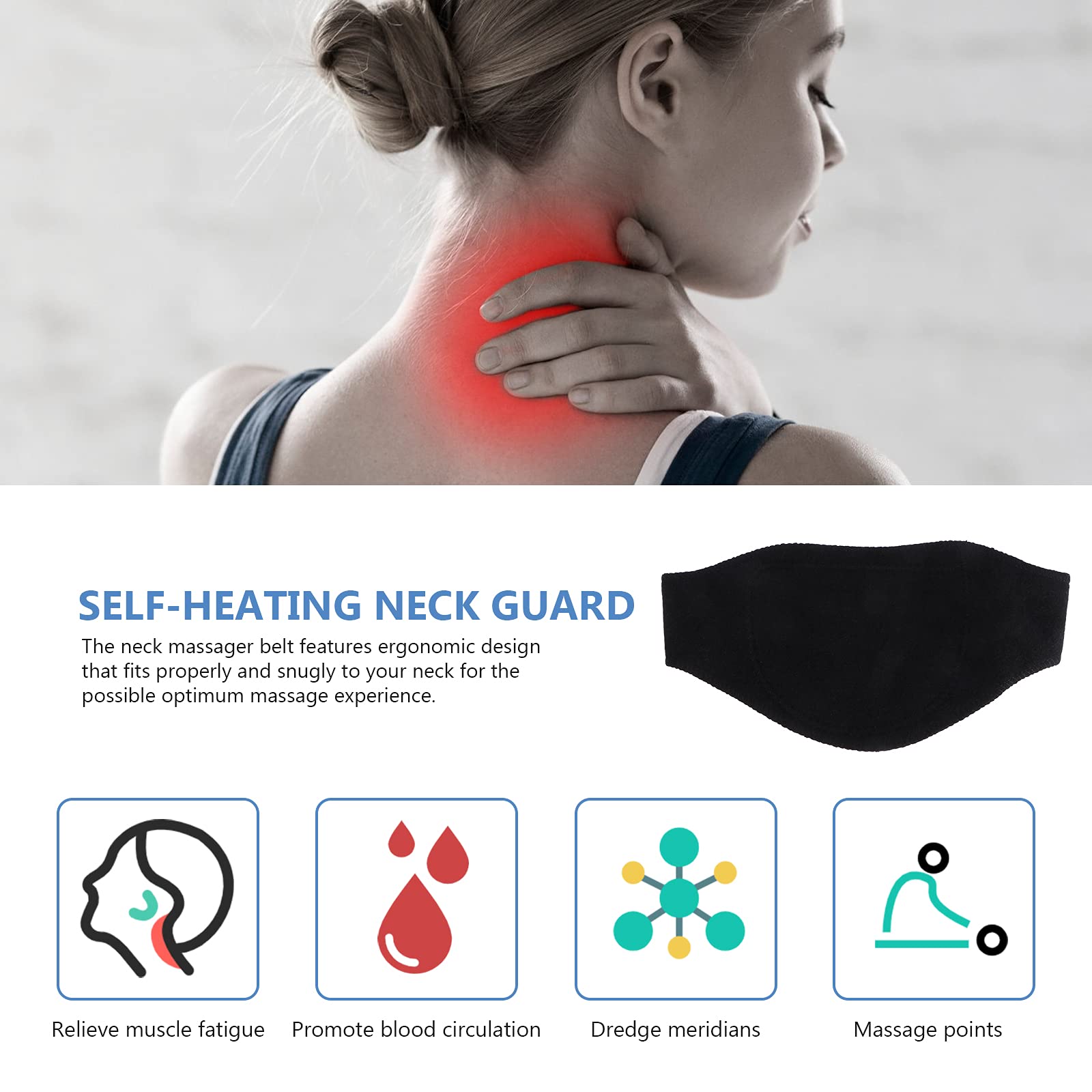 【Top Picks】 Guard Neck Belt Self-heating Support Collar Magnetic Therapy Wrap for Neck Stiff Pain Relief Headache Migraines Rheumatoid