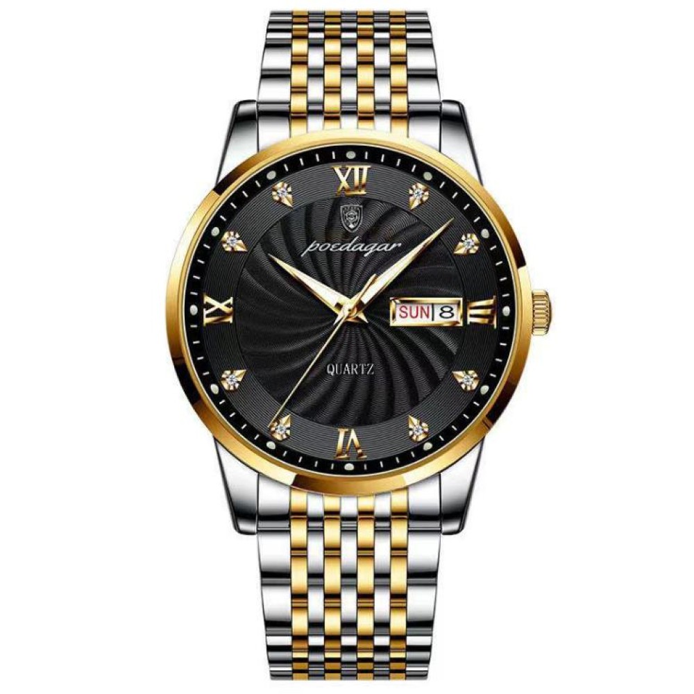 Inspired by podeghar (MVS-418) luxurious stainless steel enlightened mens sports quartz Watch - Very Appealing - In line with trends