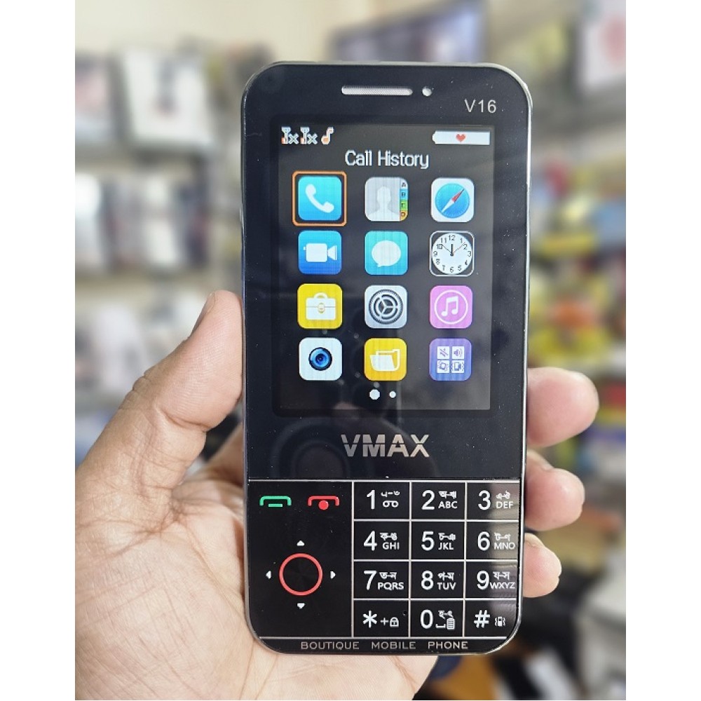 vmax V16 pro look like iphone Feature Mobile Phone 3.5 iches display type c cherger