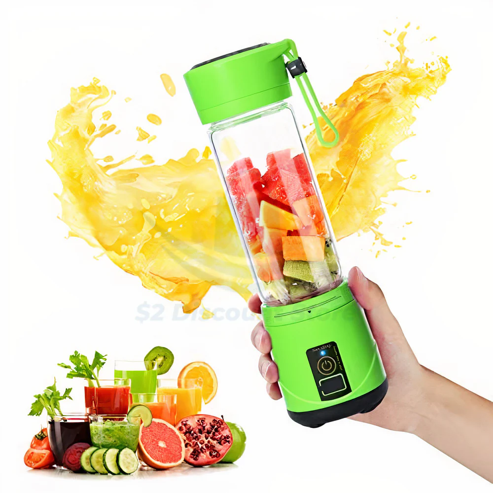 380ML Portable Juicer USB Rechargeable Fruit Vegetable Smoothie Blender Multi functional Juice Cup Mini Home Mixer
