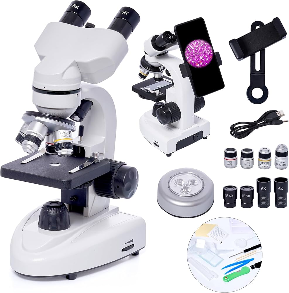 Professional Biological Optical Compound Binocular Microscope,5000X MicroscopeWith Electronic Eyepiece,Can Connect Computer