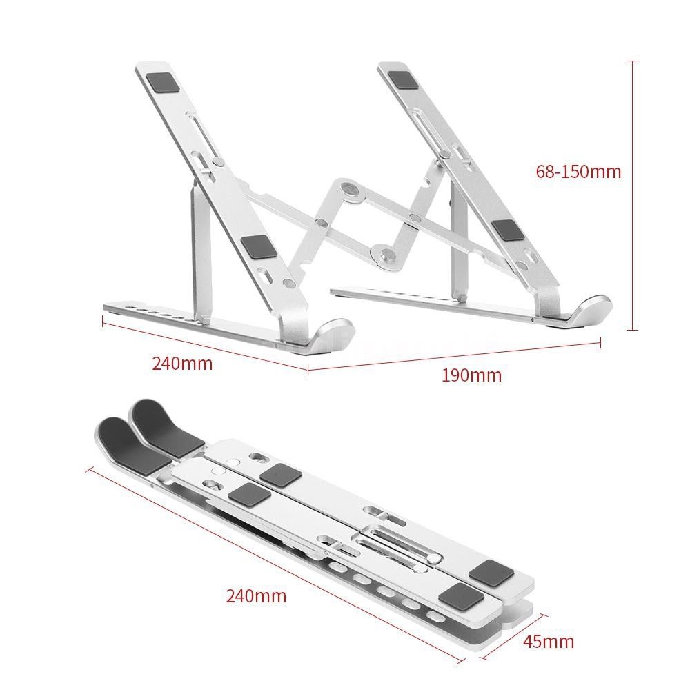 Creative Folding Laptop Stand – Premium Aluminum Alloy Bracket for 10-17 Inch Tablets & Laptops