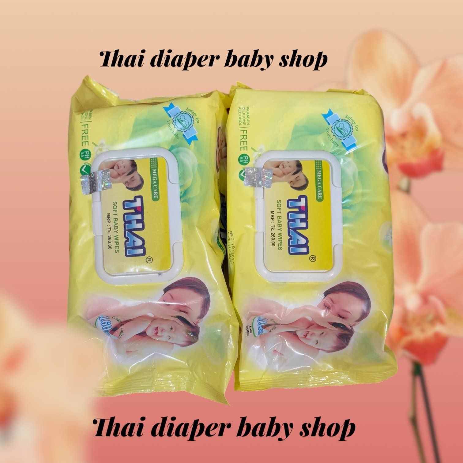 Thai Baby Wet Wipes- 160 Pcs