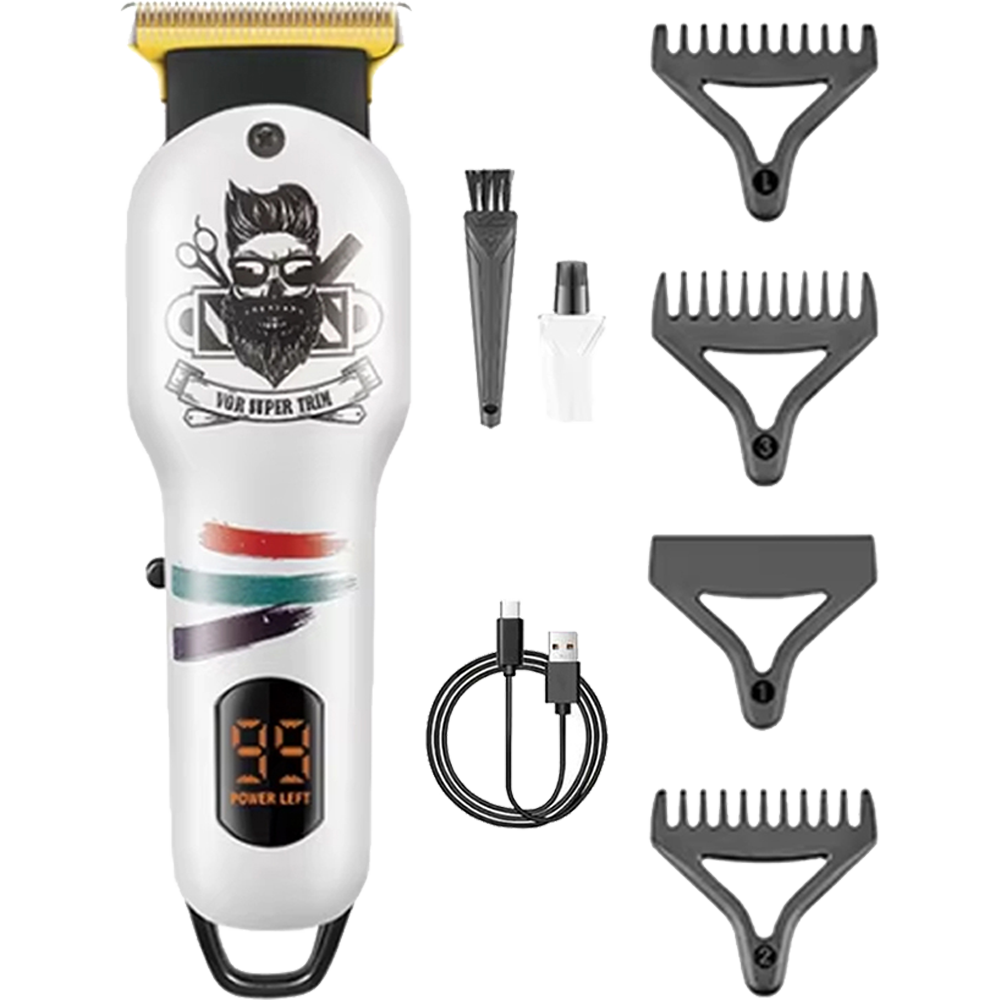 VGR V-971 Professional Corded and Cordless Rechargeable Hair Trimmer with digital display