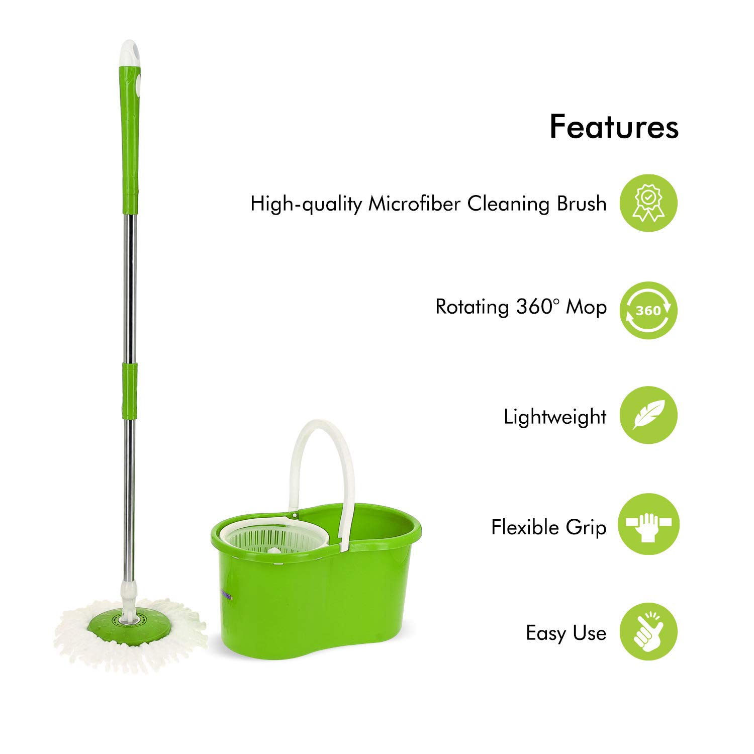 Microfiber 360 Degree Regular Rotary/Spin Mop Floor Cleaning Mop_RM-9623